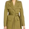 Angela Bassett TV Series 9-1-1 Season 04 Athena Grant Mid Length Green Cotton Coat