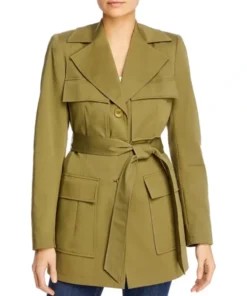 Angela Bassett TV Series 9-1-1 Season 04 Athena Grant Mid Length Green Cotton Coat