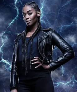 Anissa Pierce Thunder Black Lightning Leather Jacket