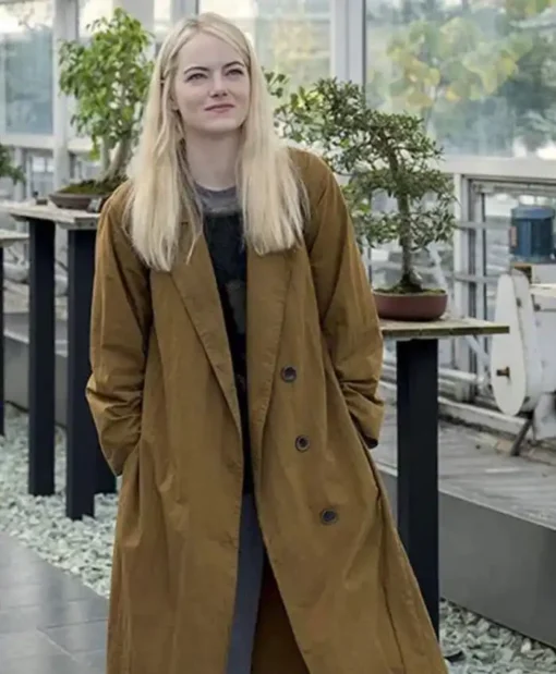 Annie Landsberg TV Series Maniac Emma Stone Trench Cotton Coat