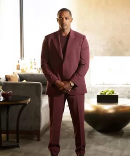 Anthony Mackie Solos S01 Tom Maroon Suit