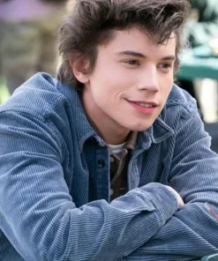 Anthony Turpel TV Series Love Victor Felix Weston Corduroy Blue Jacket