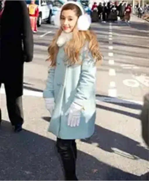 Ariana Grande Singer Blue Long Coat For sale