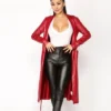 Ariana Grande Singer Leather Robe Coat For Sale