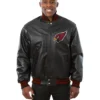 Arizona Cardinals Black Bomber Leather Jacket