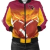 Arizona Cardinals Football Fire Printed Bomber Jacket