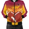 Arizona Cardinals Hurley 3D Fire Baseball Varsity Jacket