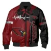 Arizona Cardinals Jackson Heart ECG Line Bomber Jacket