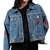 Arizona Cardinals Womens Blue Denim Jacket