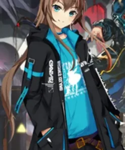 Arknights Amiya Black Hooded Cotton Video Game Jacket