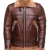 Arlo Sheepskin Shearling Bomber Leather Jacket full