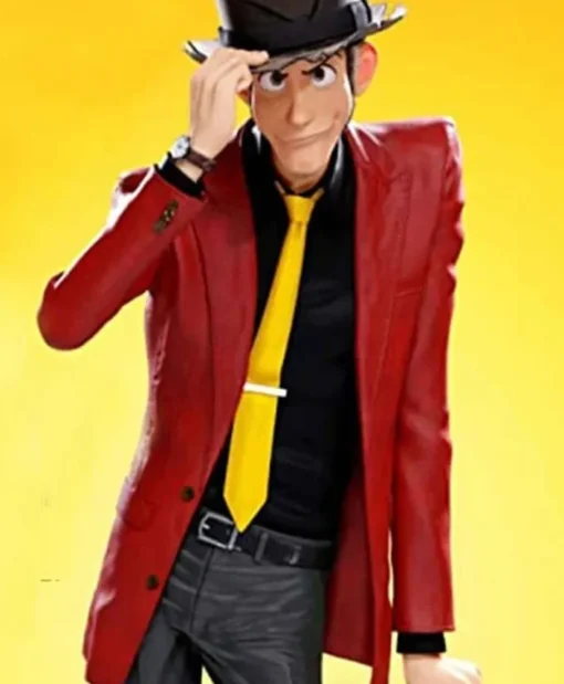 Arsene Lupin III Real Leather Red Blazer