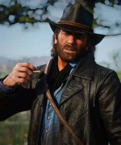 Arthur Morgan Red Dead Redemption 2 Black Leather Coat
