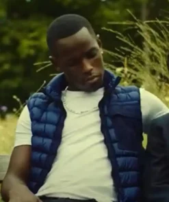 Ashley Walters Top Boy Dushane Blue Puffer Padded Gilet Vest