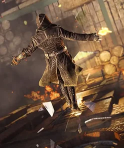 Assassin’s Creed Evie Frye Black Leather Coat For Sale