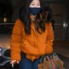 Awkwafina Shang-Chi And The Legend Of The Ten Rings Orange Fur Jacket