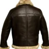B3 Bomber RAF Aviator Flying Shearling Jacket