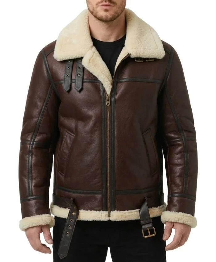 Shop Now Pilot Flight WWII B3 Bomber Brown Jacket