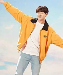 BTS Euphoria Apoc Jungkook Yellow Bomber Jacket