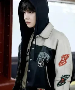 BTS J Hope Patch Leather Jacket