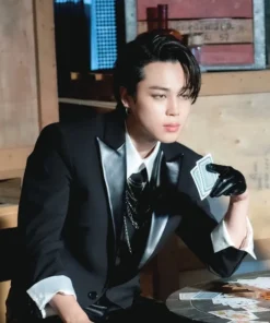 BTS Jimin Black Tuxedo Suit