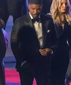 Back in Action 2024 Jamie Foxx Black Suit