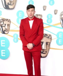 Bafta Awards Barry Keoghan 2023 Red Suit