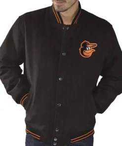 Baltimore Orioles Black Varsity Jacket