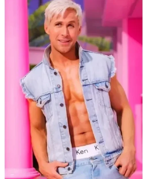 Barbie 2023 Ryan Gosling Blue Denim Vest