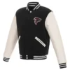 Barney Atlanta Falcons Black White Varsity Jacket