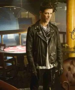 Barry Allen TV-Series The Flash Elseworlds Black Biker Leather Jacket