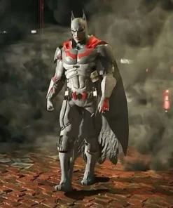 Batman Injustice 2 Grey Leather Jacket