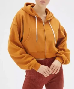 Batwoman Jordan Moore Mustard Cropped Hoodie