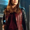 Beauty and the Beast Catherine Chandler Asymmetrical Zipper Leather Jacket For Sale