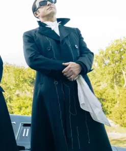 Beetlejuice Beetlejuice 2024 Justin Theroux Black Long Coat