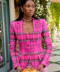 Bel-Air Hilary Banks Wool Plaid Jacket