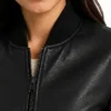 Bendy Bomber Leather Jacket Womens