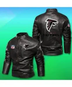 Benny Atlanta Falcons Black Motorcycle Leather Jacket