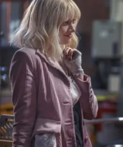 Beth Kane TV Series Batwoman Rachel Skarsten Corduroy Light Pink Trench Coat