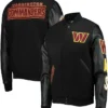 Bette Hahn Washington Commanders Black Varsity Jacket