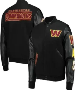 Bette Hahn Washington Commanders Black Varsity Jacket
