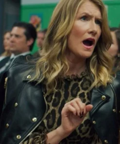 Big Little Lies Renata Klein Black Motorcycle Jacket