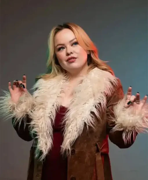 Big Mood Nicola Coughlan Brown Fur Coat
