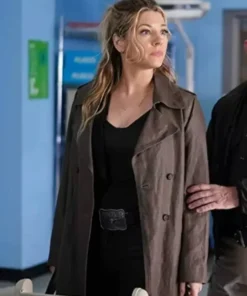 Big Sky Jenny Hoyt Brown Cotton Trench Coat