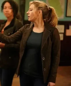 Big Sky Jenny Hoyt Brown Leather Blazer