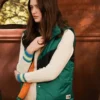 Big Sky Lola Skye Reid Green Satin Vest