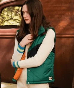 Big Sky Lola Skye Reid Green Satin Vest