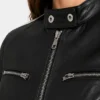 Biker Leather Jackets Stripes For Women
