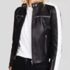 Biker Leather Jackets Stripes Women