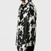 Black And White Cowhide Skin Fur Jacket